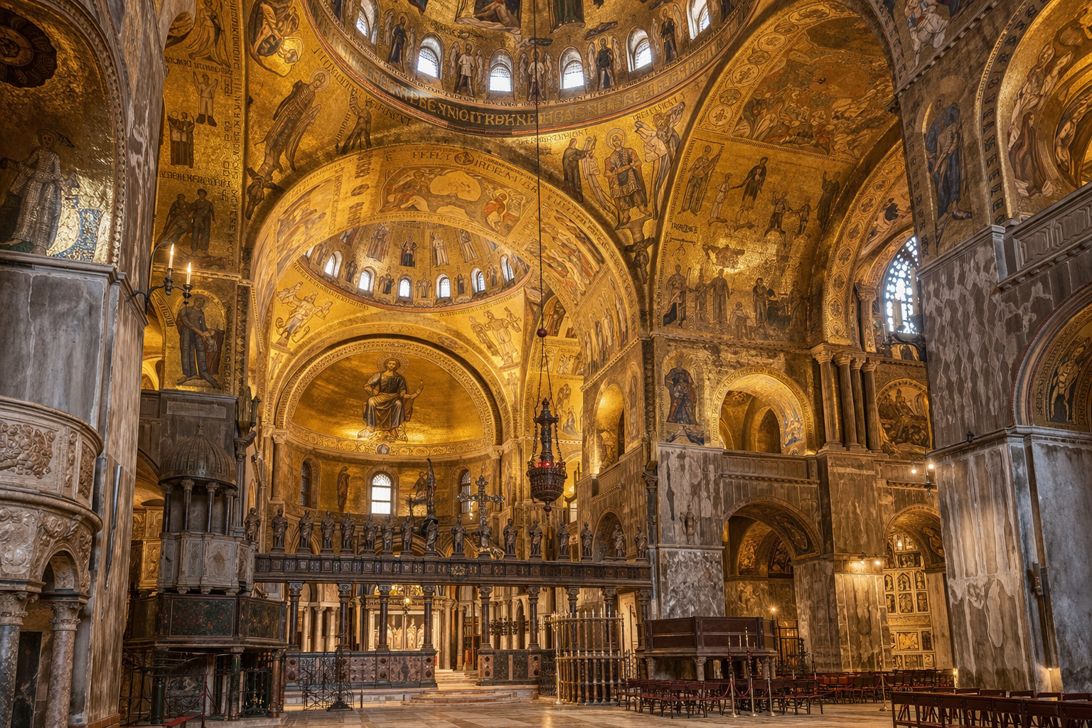 Basilica di San Marco con mosaici dorati durante tour privato a Venezia