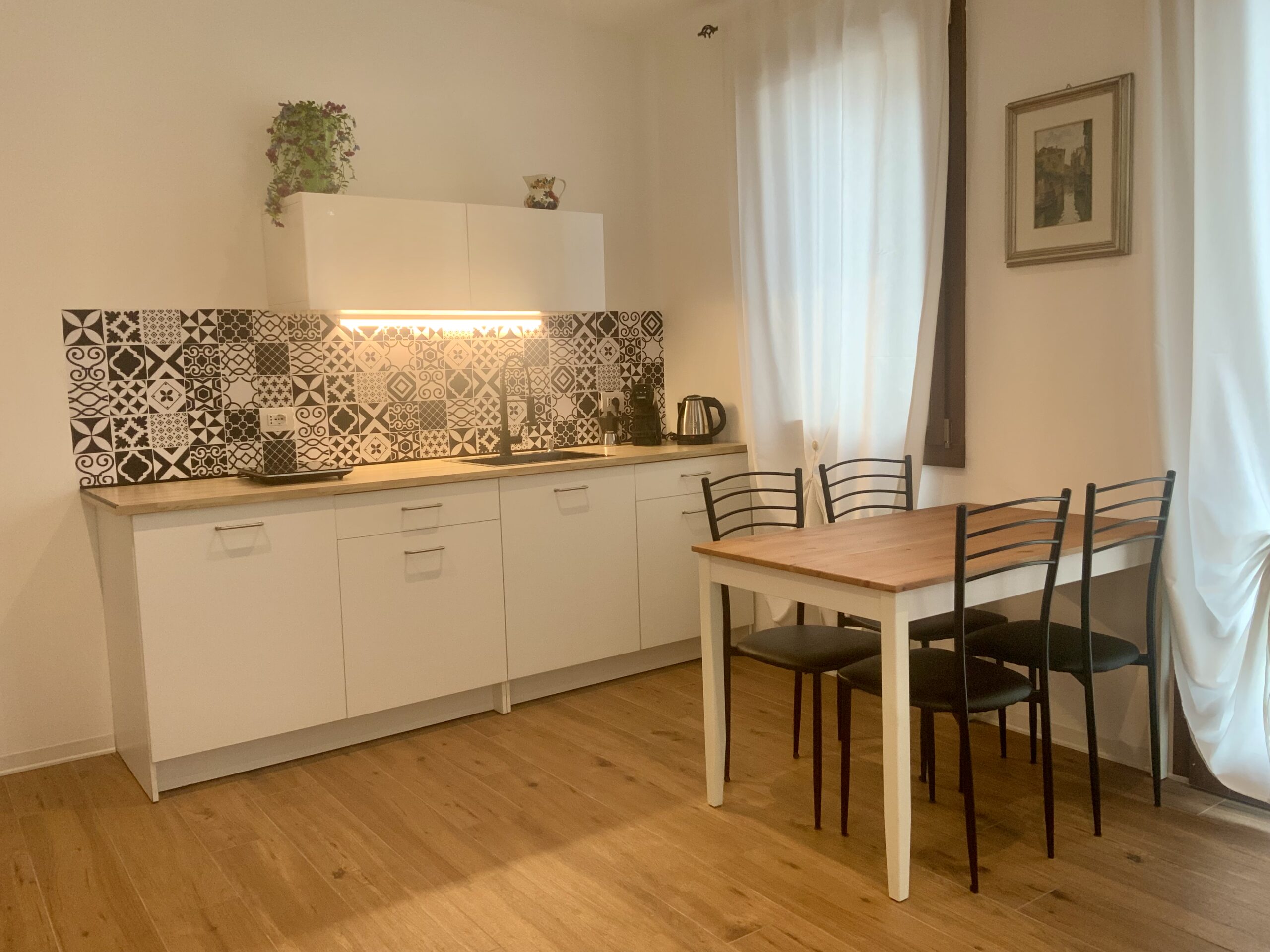 Cucina privata della Suite Romantica di Villa Venezia