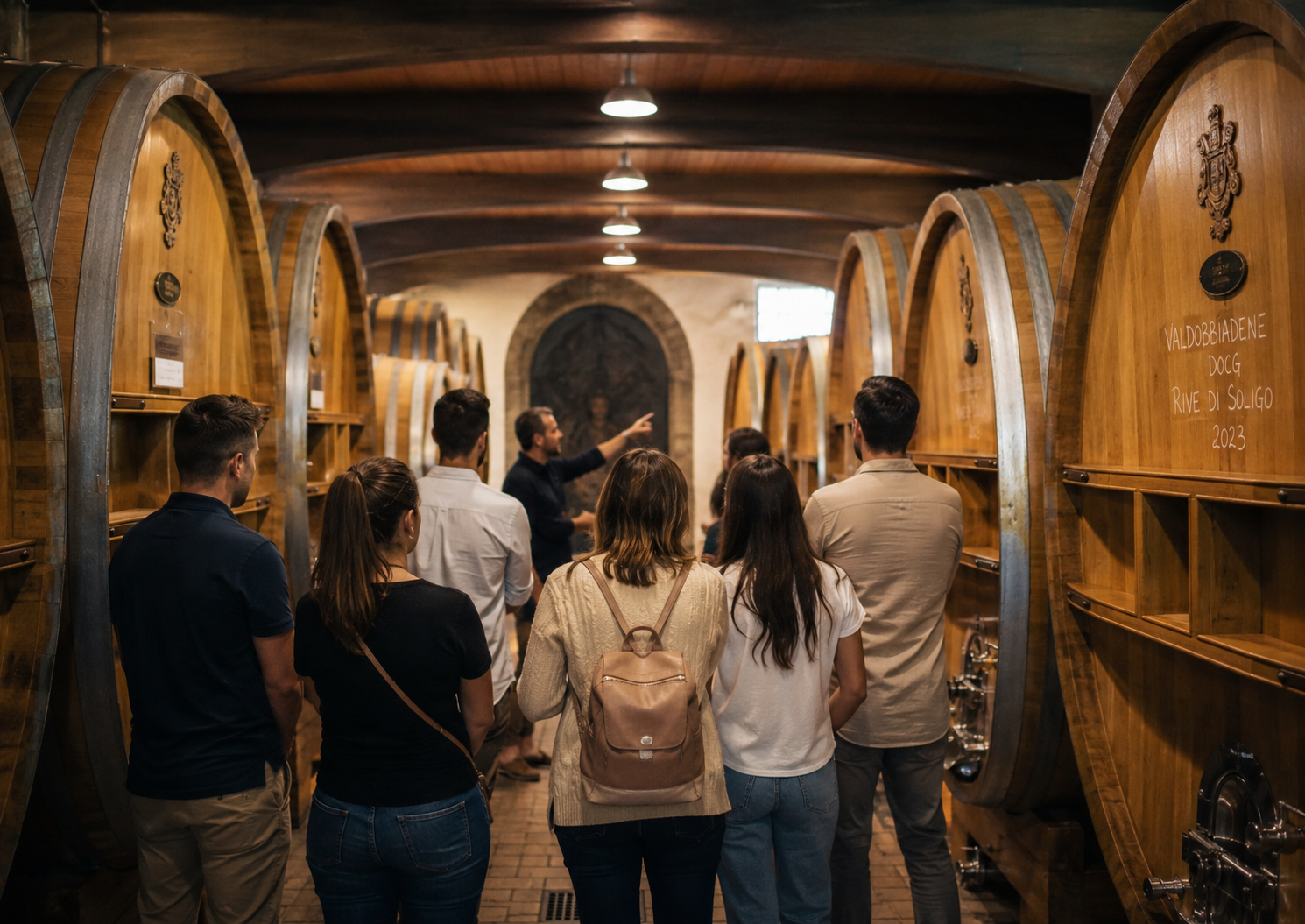 Visita guidata in una cantina di Prosecco a Valdobbiadene tra le botti